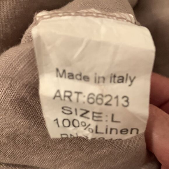 Blue Orchid Linen Dress Made in Italy Size L - Picture 8 of 8